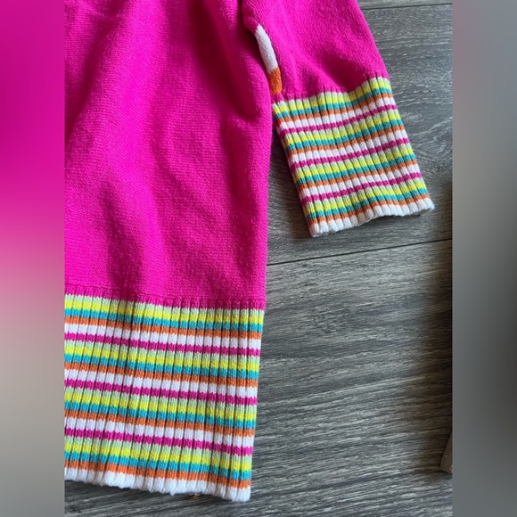 Sweet by Miss Me Y2K Surplice Faux Wrap Multicolor Striped Sweater Top. Size M - Picture 7 of 9
